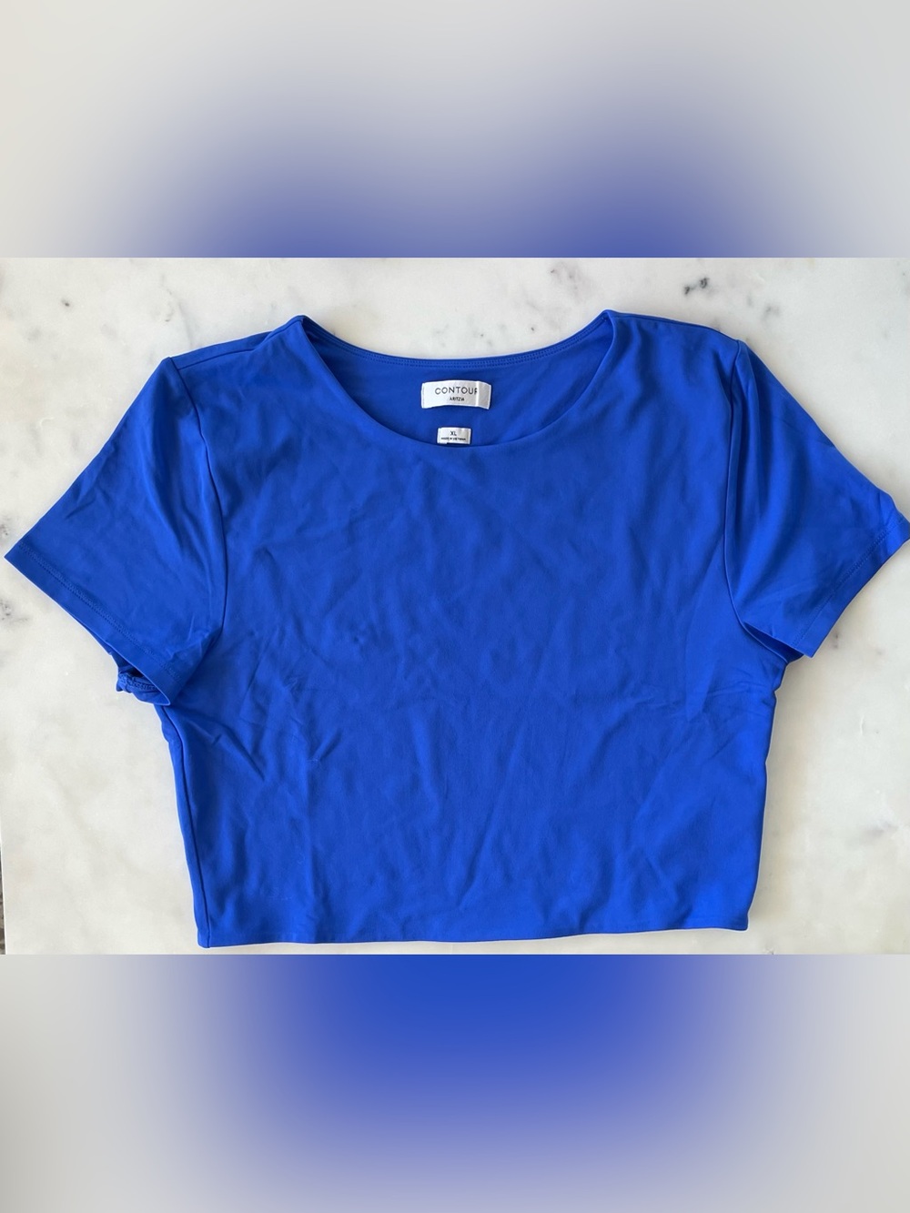 Aritzia Electric Blue CONTOUR Crop Top
